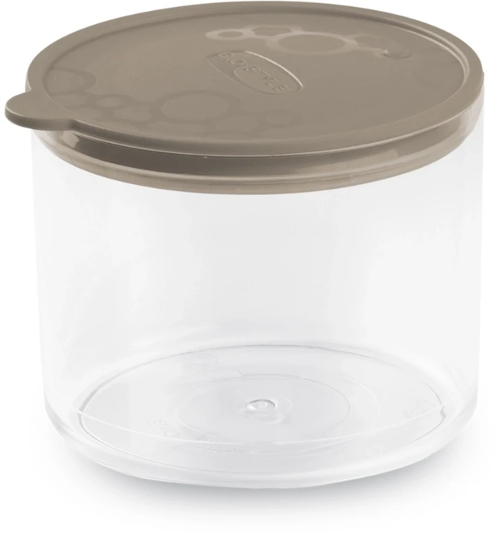 GIOSTYLE Food container round S 0.7L Con.Tengo Ø11.8x9.4cm pilkas-ruda