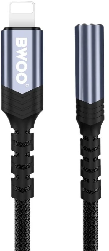Oem BWOO garso adapterio kabelis BZ48 aux 3,5 mm į žaibolaidį juodas