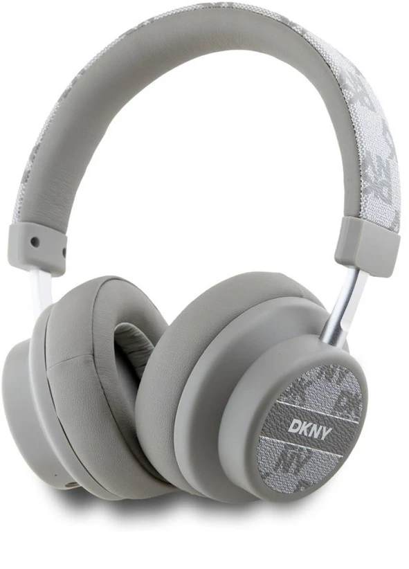 DKNY Bluetooth ausinės DKBHM2PCSHLE pilkos spalvos su languotu raštu