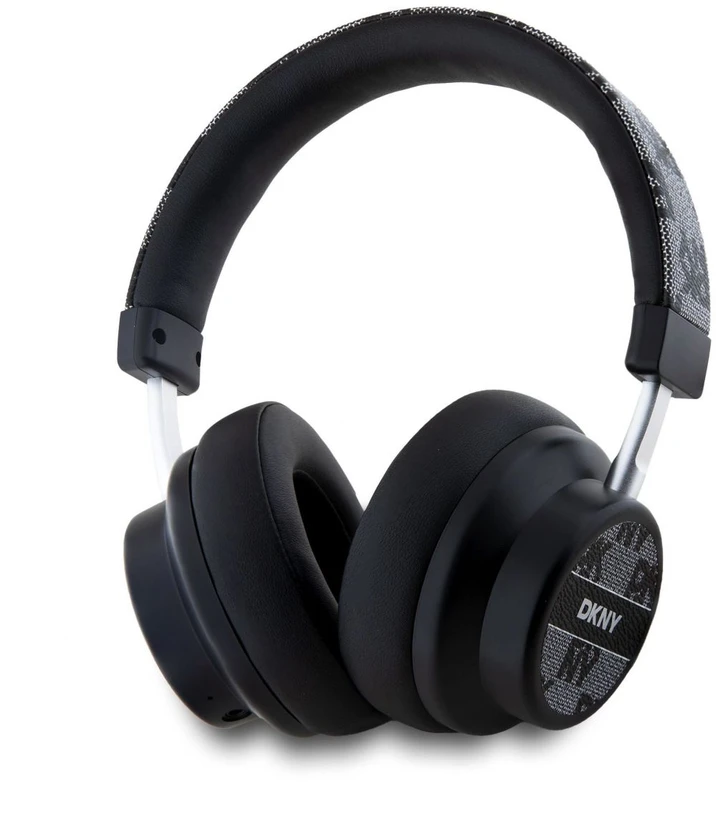 DKNY Bluetooth ausinės DKBHM2PCSHLK juodos spalvos su languotu raštu