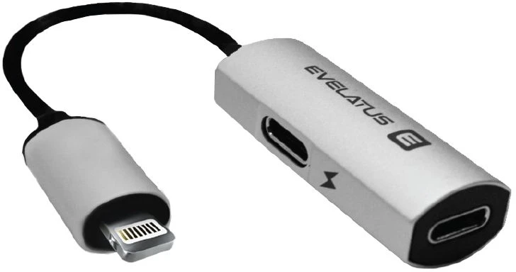 USB adapteris Evelatus Lightning į Lightning-x2 adapteris birių pakuočių VO2 SLV