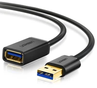UGREEN prailginimo laidas US129 USB 3.0 (female) - USB 3.0 (male) 2 m, juodas (10373)
