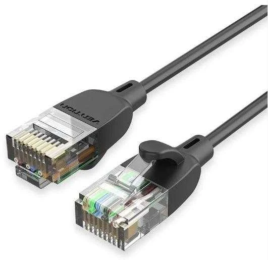 Komutacinis kabelis CAT.6A UTP/5M juodas IBIBJ VENTION