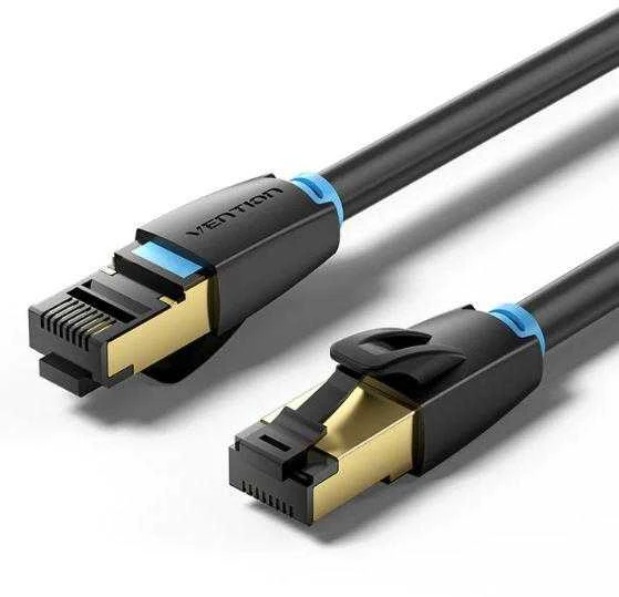 Vention 8 kategorija SFTP tinklo kabelio ventiliacija IKABD 0.5 m juoda