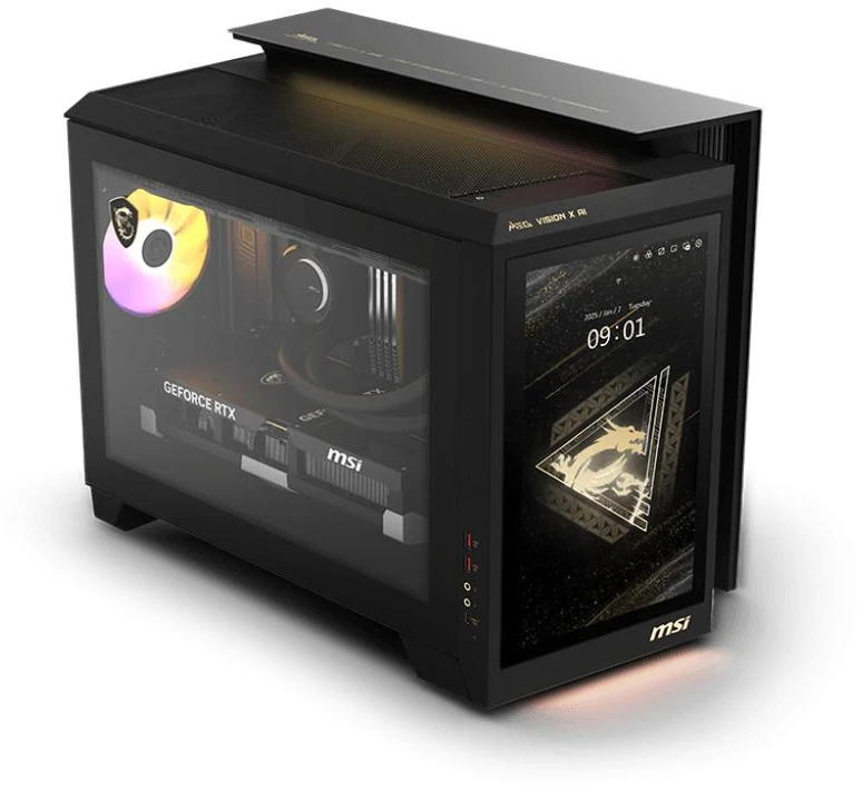 MSI MEG Vision X AI 2NVR7-290EU Intel Core Ultra 7 265K 64 GB DDR5-SDRAM 1 TB SSD NVIDIA GeForce RTX 5070 Ti Windows 11 Home stacionarus kompiuteris Juodas