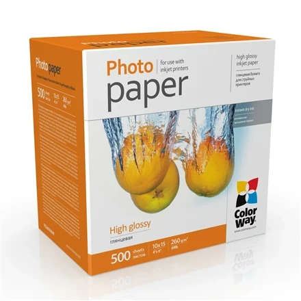 ColorWay Photo Paper | PG2605004R | Glossy | Baltas | 260 g/m² | 10 x 15 cm