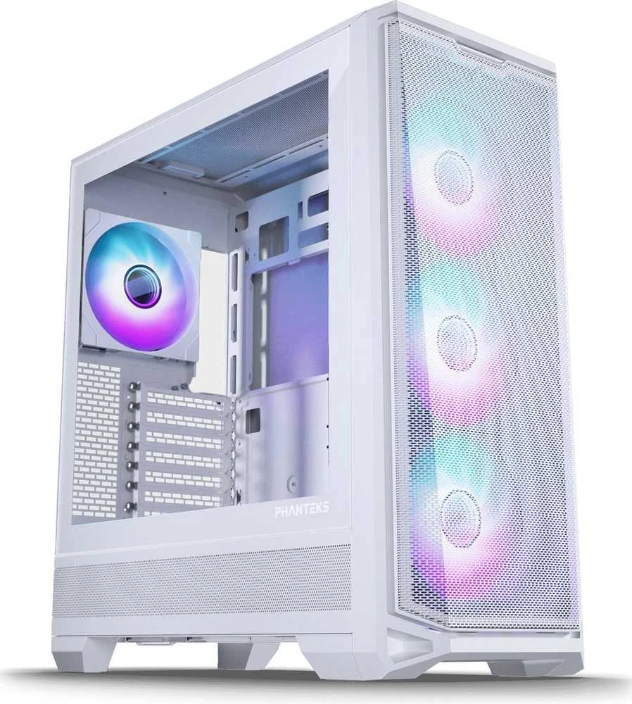 PHANTEKS Eclipse G400A PC-kompiuterio korpusas, Midi-Tower, E-ATX, Tempered Glass, D-RGB – baltos spalvos