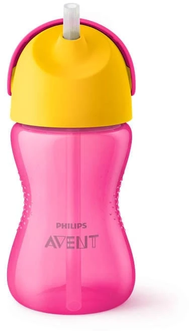 Philips AVENT 12+ mėn. puodelis su šiaudeliu 300 ml, rožinis