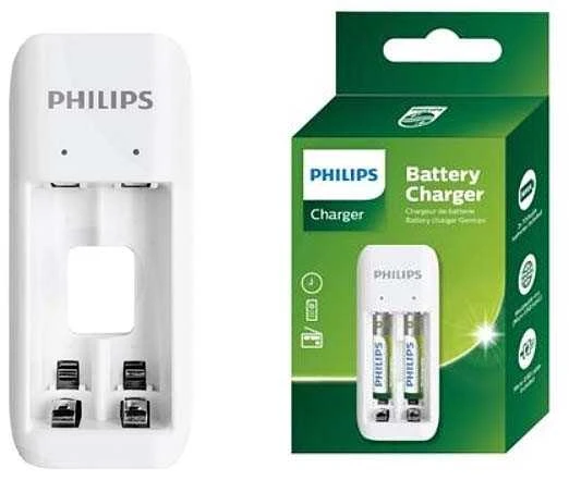 Įkroviklis Philips Baterijų įkroviklis + 2xAA 700mAh, USB laidas