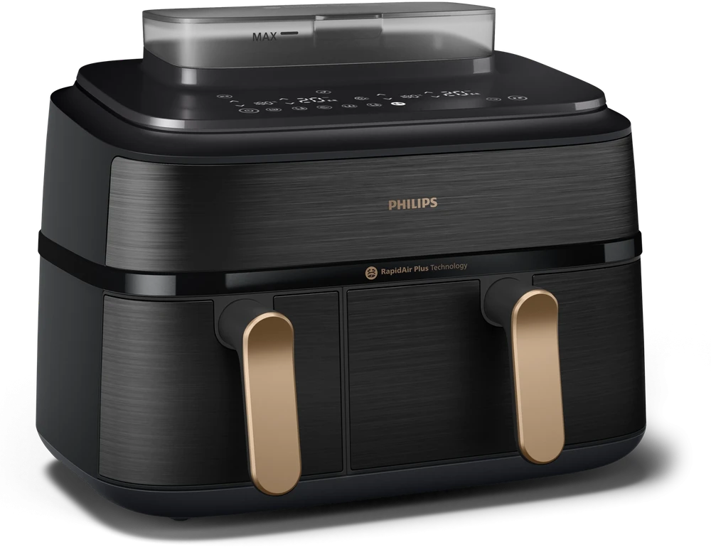 Dviejų krepšelių gruzdintuvė su garų funkcija Philips 5000 series NA552/00, 9 l