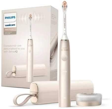 Elektrinis dantų šepetėlis Philips Sonicare DiamondClean Prestige 9900 HX9992/12, šampano spalvos