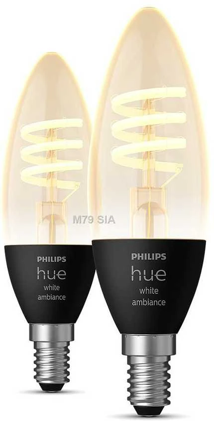 Philips Hue E14 WA 4,6W kaitinimo žvakė, 2 pak
