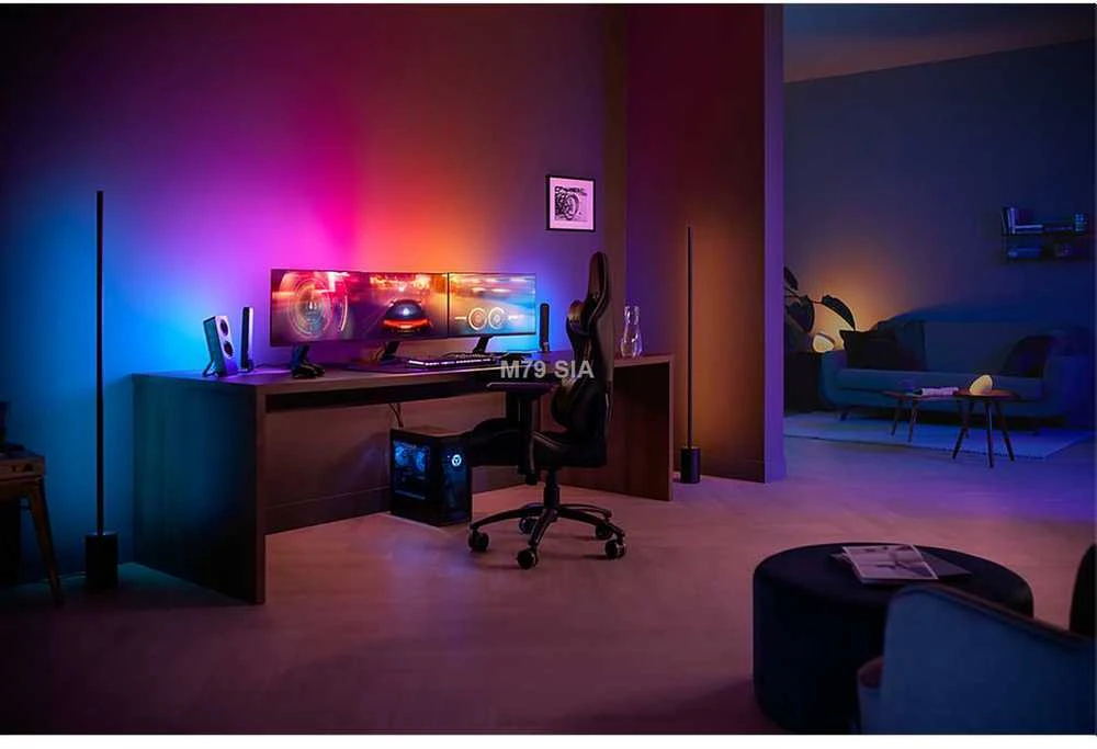„Philips Hue Gradient PC“ šviesos juostelės, 3 vnt., 24–27 colių, pradinis rinkinys | 20 W