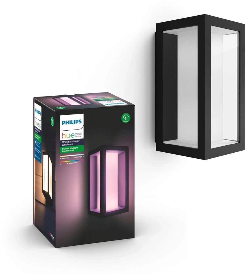 Philips Hue Impress sieninis lauko šviestuvas (Baltas ir spalvotas)