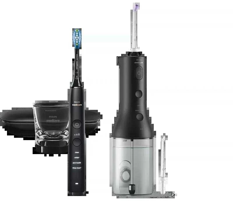 Burnos irigatorius ir dantų šepetėlis Philips Sonicare Cordless Power Flosser „DiamondClean 9000“  HX3886/43