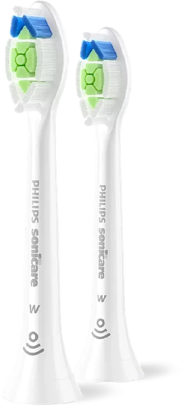 2 dalių šepetėlių galvučių pakuotė Philips Sonicare Optimal White, Baltos spalvos HX6062/87