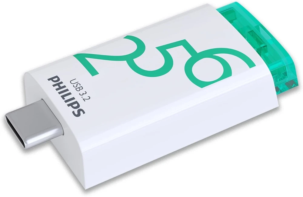 PHILIPS USB-C 3.2 Gen 1 atmintukas Click Spring Žalias 256GB
