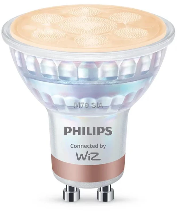 Philips Wiz 4.7W(50W) GU10 Glass TW 2vnt.