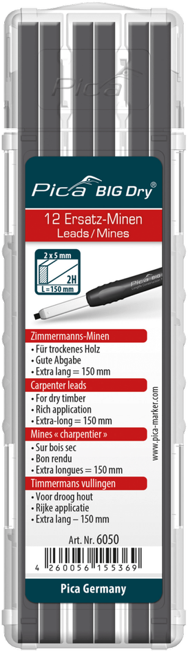 Pica Marker Pica BIG DRY užpildai Carpenter 2H - SB