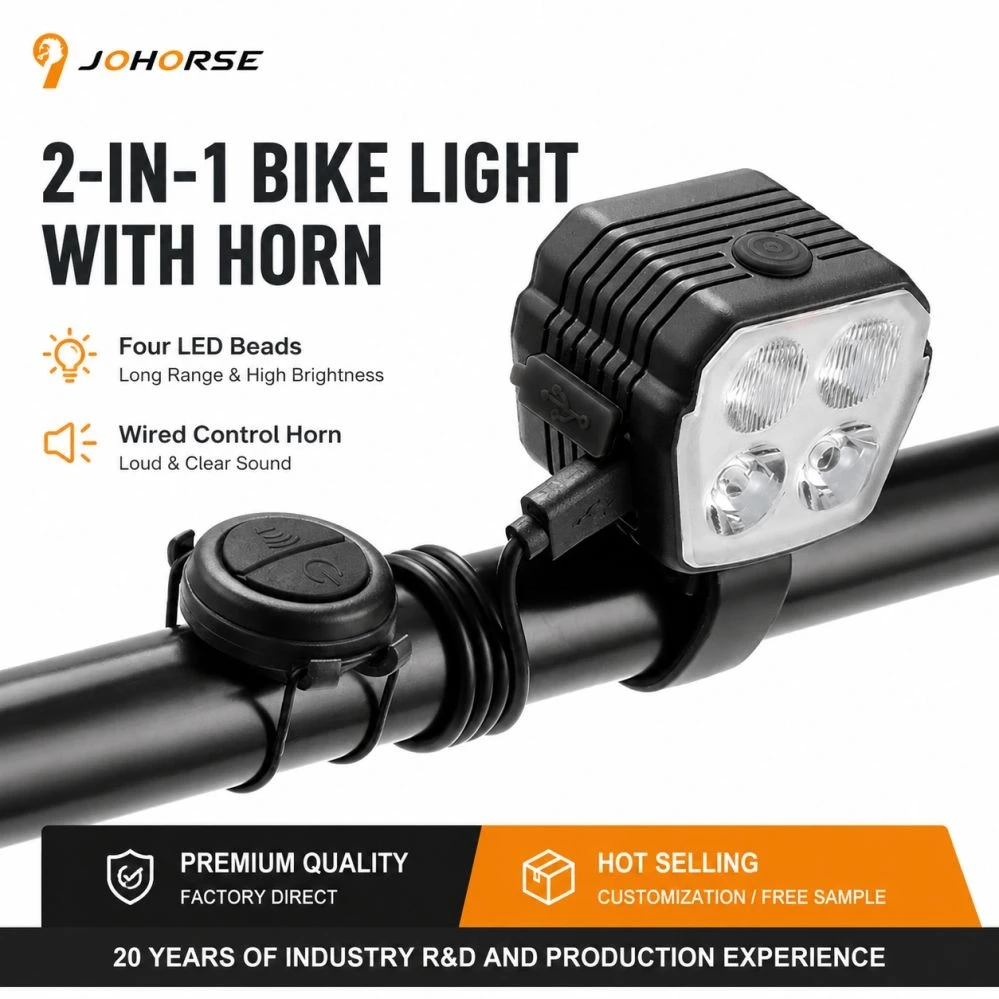 Piederums velosipēdiem iLike 120dB Electric Bike Horn with Wired Remote Button Atsparus vandeniui Bicycle Horn for Bikes & E-Scooters