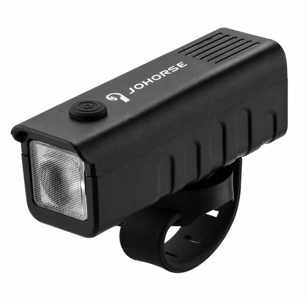 iLike Akcesorium rowerowe JOHORSE USB Rechargeable Bike Headlight High Brightness LED Bicycle Front Light IPX4 Atsparus vandeniui ABS Shell (CB-18111)
