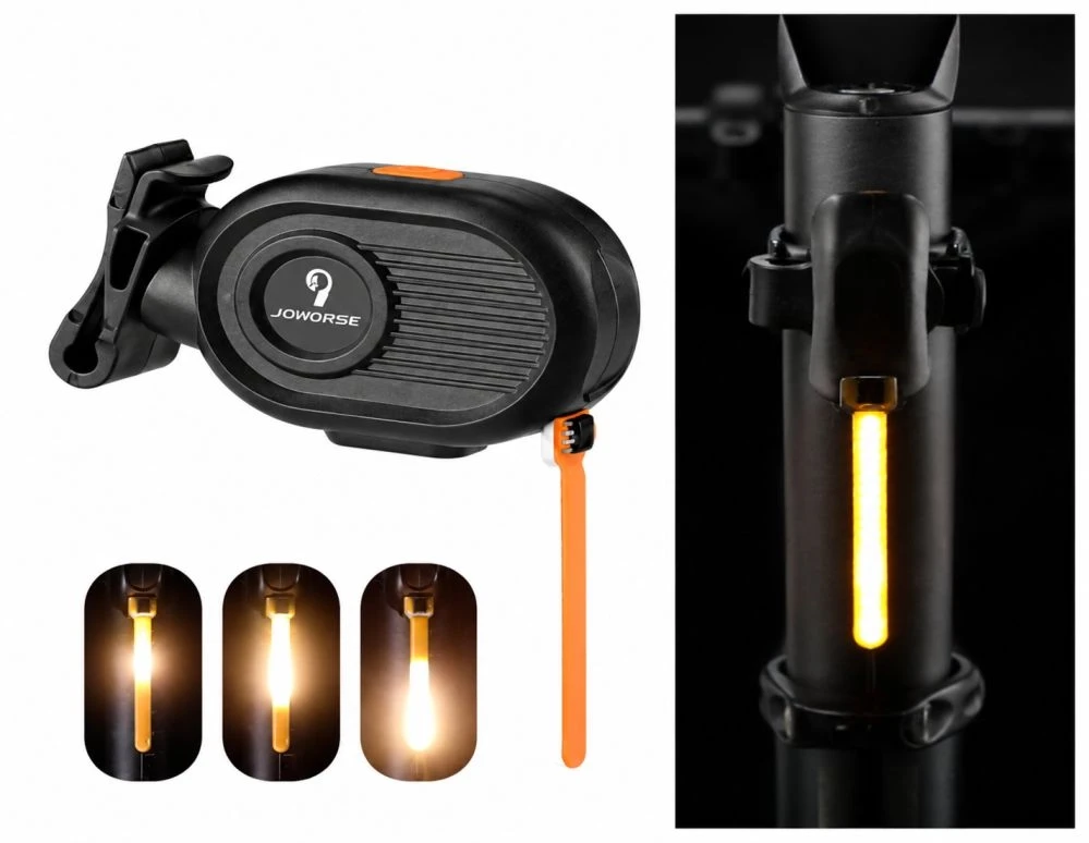 iLike Akcesorium rowerowe JOWORSE Rechargeable COB LED Bike Tail Light USB-C Bicycle Rear Safety Light 300mAh Atsparus vandeniui Cycling Warni (CB-1804521)