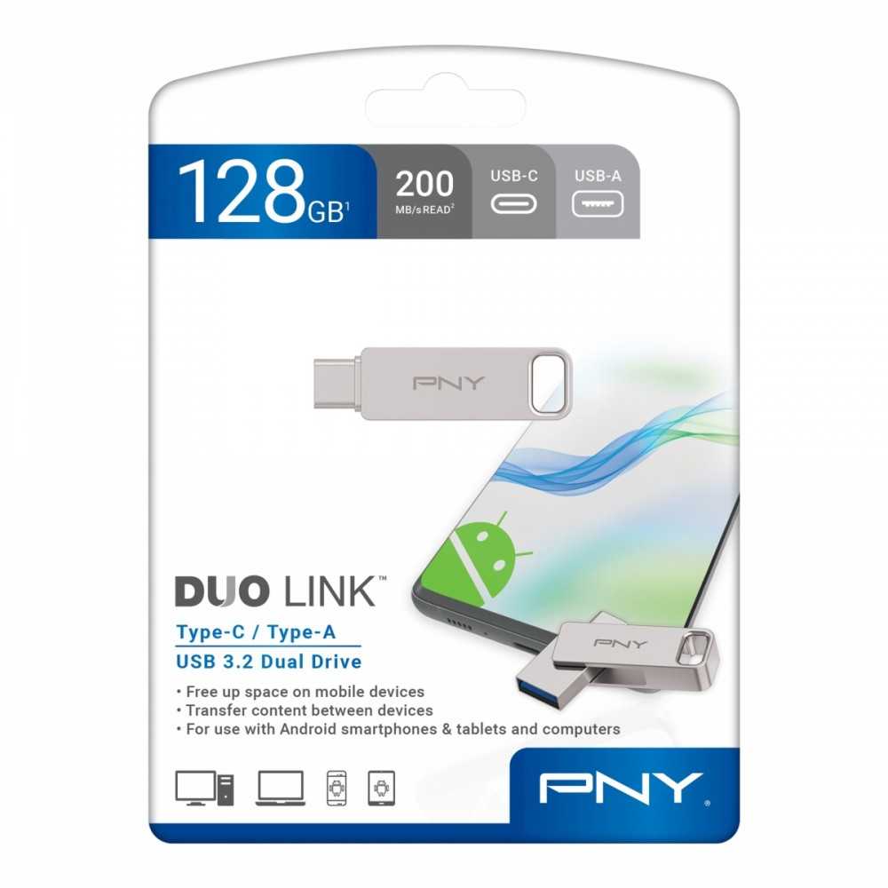PNY USB 3.2 Duo-Link 128GB Type-C / Type-A