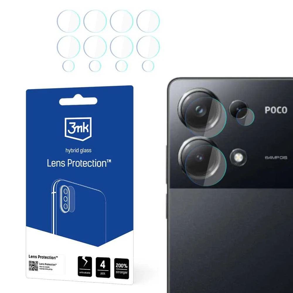 3mk Lens Protection™ hibridinis fotoaparato stiklas Poco M6 Pro 4G
