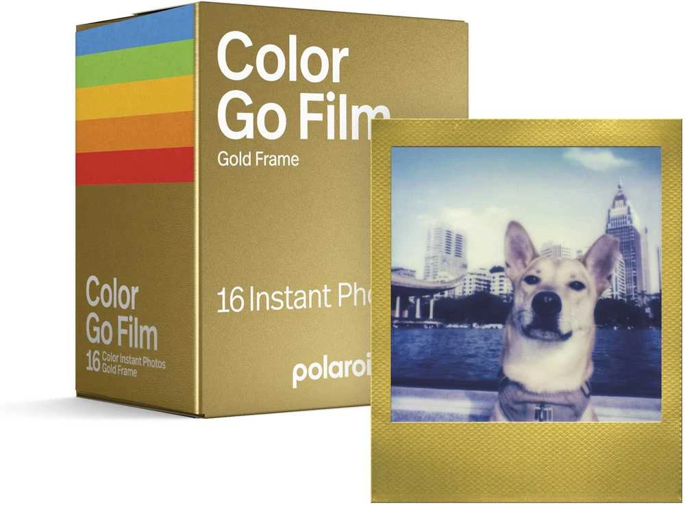 Polaroid „Caabe Color“ plėvelės, skirtos „Go“ – auksinis rėmelis – dvigubas paketas