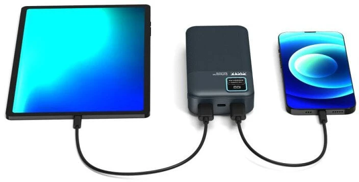PORT CONNECT Išorinė USB-C baterija | 20000 mAh | Mėlyna