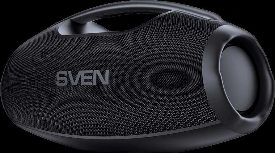 Portable speaker SVEN PS-990, juodas, power output 180W (RMS), TWS, Bluetooth, RGB backlight, Atsparus vandeniui (IPx7), USB, Lithium battery, Baterija life – iki 16 hours