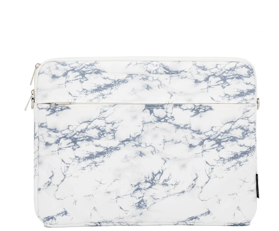 Krepšys iLike krepšys nešiojamam kompiuteriui 15-16 Inches Fabric Nešiojamas kompiuteris Bag With Strap Marble Baltas ILIUN15LBMW