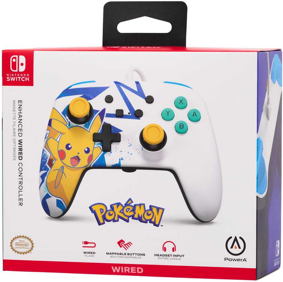Power A PowerA Pikachu High Voltage laidinis valdiklis skirtas Nintendo Switch