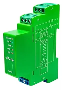 Shelly Pro Dimmer 2PM 2 kanalų pritemdymo modulis