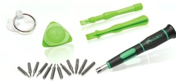 Atsuktuvas ir antgalių rinkinys Apple produktų remontui, Pro'sKit