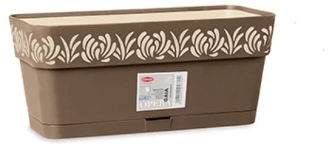 Lumarko Stefanplast Vazonas OPERA GAIA lovelis su vand. rez. 2,75 L 30x13x12 cm ruda sp. 88702 STEFA