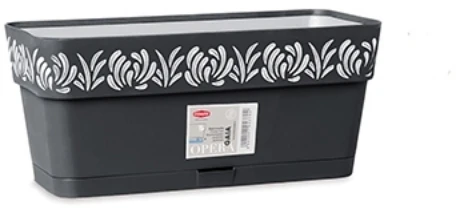 Lumarko Self-watering planter Gaia Antracito Plastmasinis (13,3 x 12,3 x 29,3 cm)