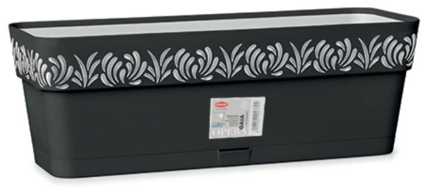 Lumarko Self-watering planter Gaia Antracito Plastmasinis (19 x 17 x 49,5 cm)