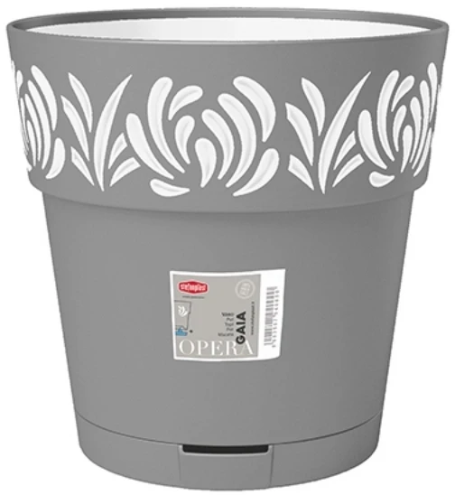 Lumarko Self-watering pot Gaia Pilka Plastmasinis (29 x 29 x 29 cm)
