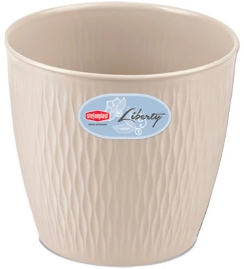 Lumarko Stefanplast Gėlių vazonas Liberty Ø16x15cm baltas