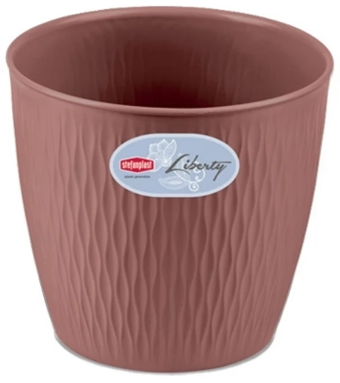 Lumarko Stefanplast Gėlių vazonas Liberty Ø16x15cm rudas