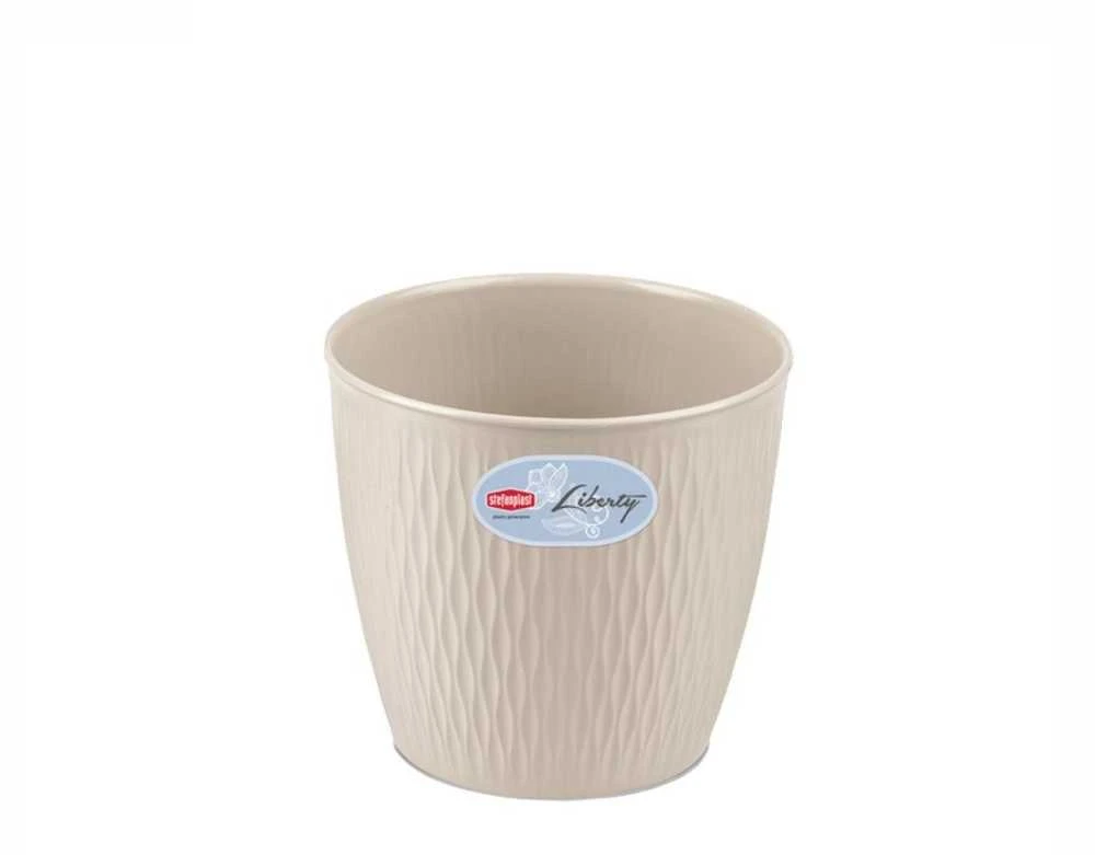 Stefanplast gėlių vazonas Liberty Ø30x27cm baltas