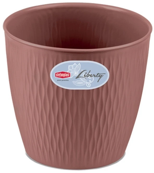 Lumarko Stefanplast gėlių vazonas Liberty Ø30x27cm ruda