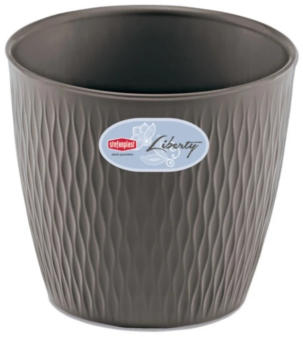 Lumarko Stefanplast gėlių vazonas Liberty Ø30x27cm pilkas