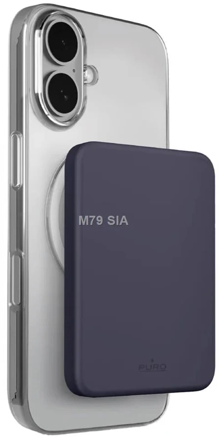 Puro 4200mAh itin plonas „MagSafe“ USB-C suderinamas išorinis akumuliatorius – pilkas