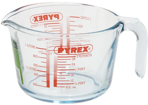 Ąsotis su matavimo žymėmis PYREX, 1 l