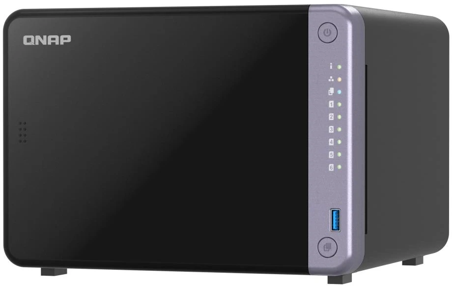 Serveris QNAP TS-632X-4G NAS 6 lizdų 0/6 HDD/SSD, 2x 2.5G Ethernet, 2x 10G SFP+, 4GB RAM