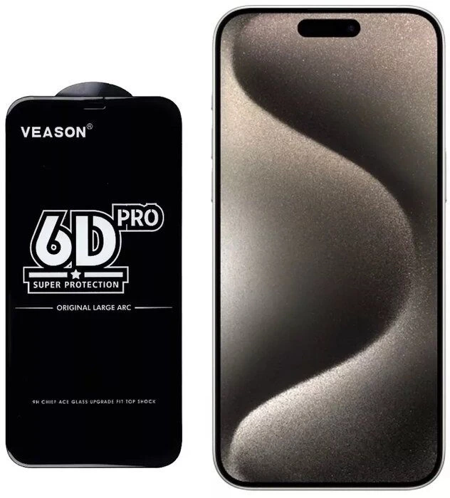iLike Raudona Pro Raudonas PRO 6D Viso veido klijai 9H Grūdintas stiklas skirtas Apple iPhone 15 Plus su juodu rėmeliu