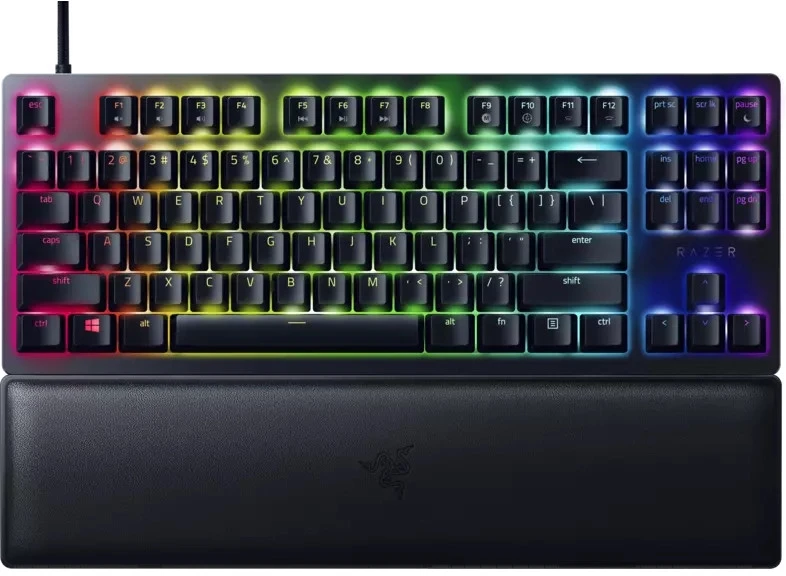 Razer Huntsman V2 TKL Klaviatūra žaidimams RGB LED pašvietimas, Nordic išdėstymas, Clicky Purple Switch
