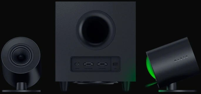 Kompiuterio kolonėlės Razer | Žaidimų garsiakalbiai su laidiniu žemųjų dažnių garsiakalbiu | Nommo V2 - 2.1 | Bluetooth | Juodas
